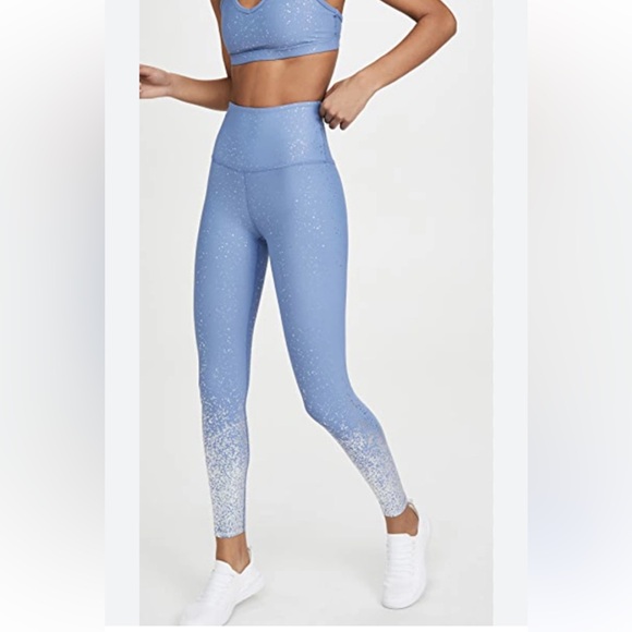 Beyond Yoga Pants - • Beyond Yoga • Women’s Alloy Ombré High-Waist Leggings Blue / Silver Small
